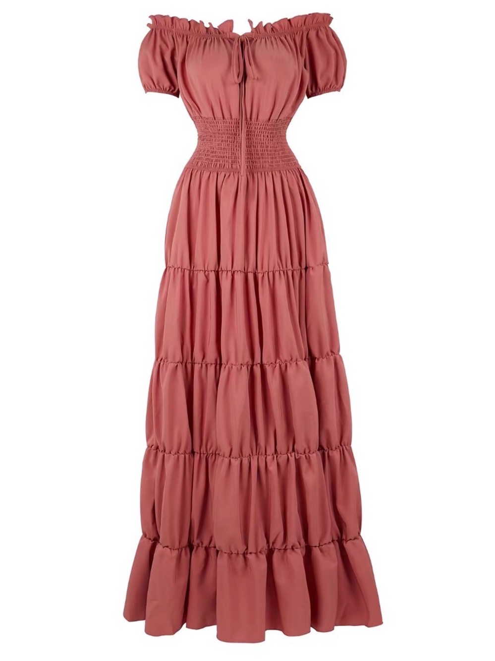 Medieval Chemise Dress in Brick Red